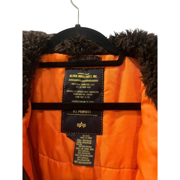 Alpha Industries Hooded Heavyweight Extreme Cold Weather Jacket Size Small Men's - Picture 5 of 11